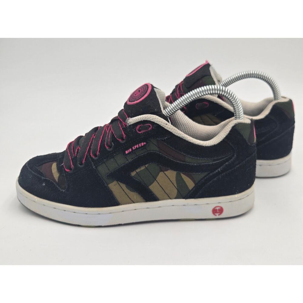 Air Speed Camouflage Skate Shoes Gray Black Womens Size 6.5 EU 38